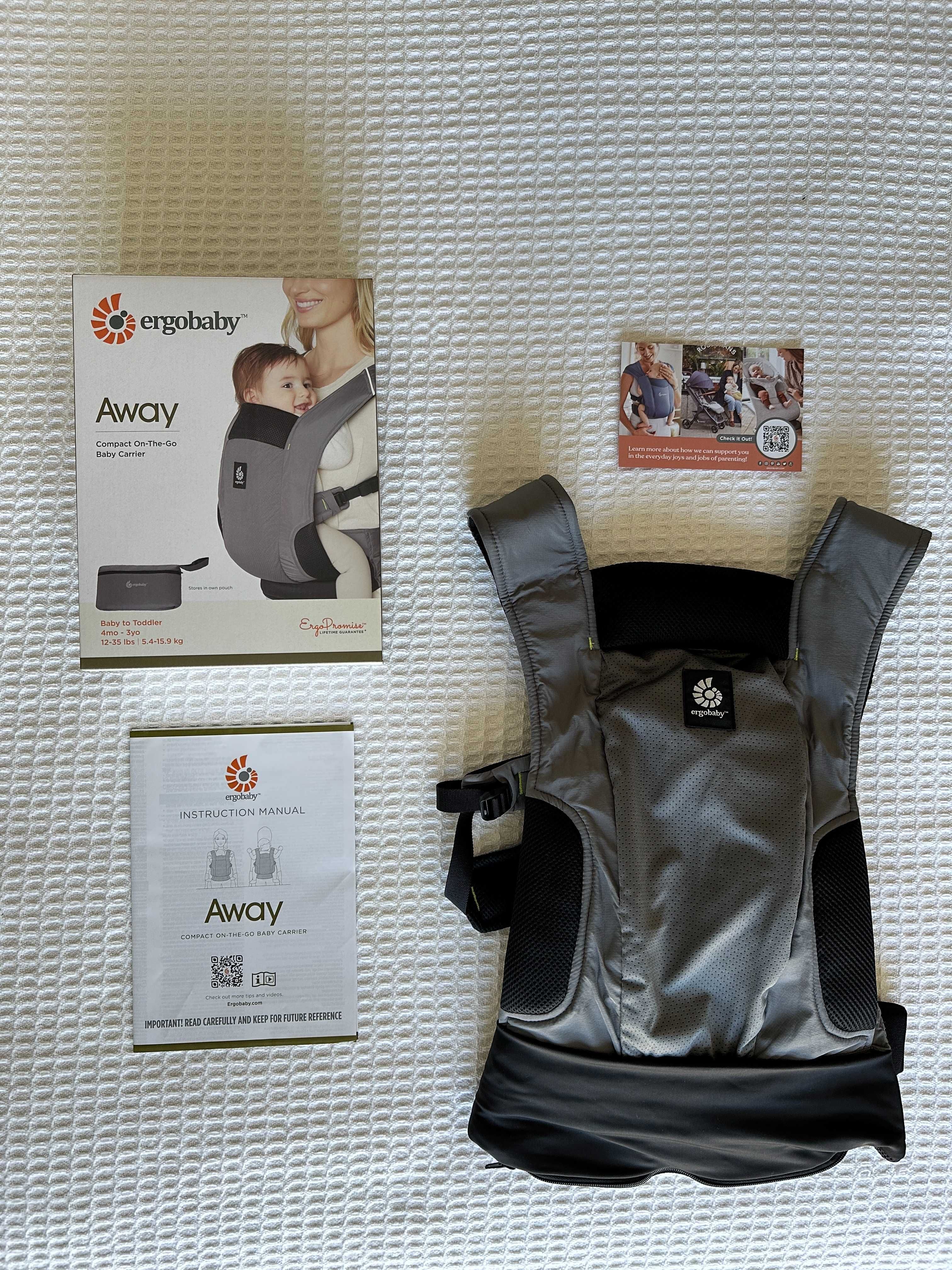 Porta-bebés Ergobaby Away (cinza)