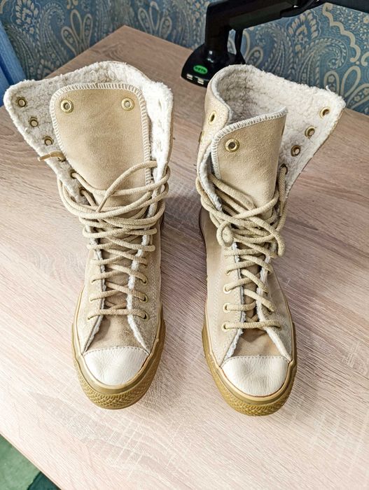 Утеплённые высокие кеды Converse All Star; 40,5 размер