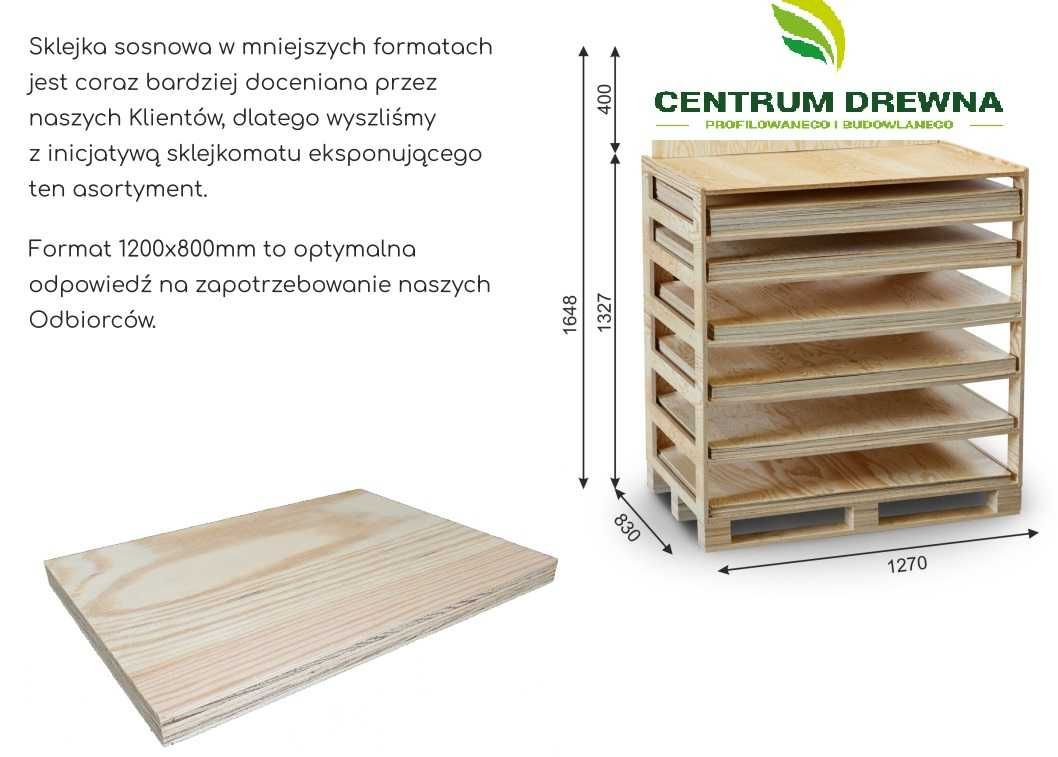 Sklejka Sosna 4/6,5/9/12/15/18x800x1200mm