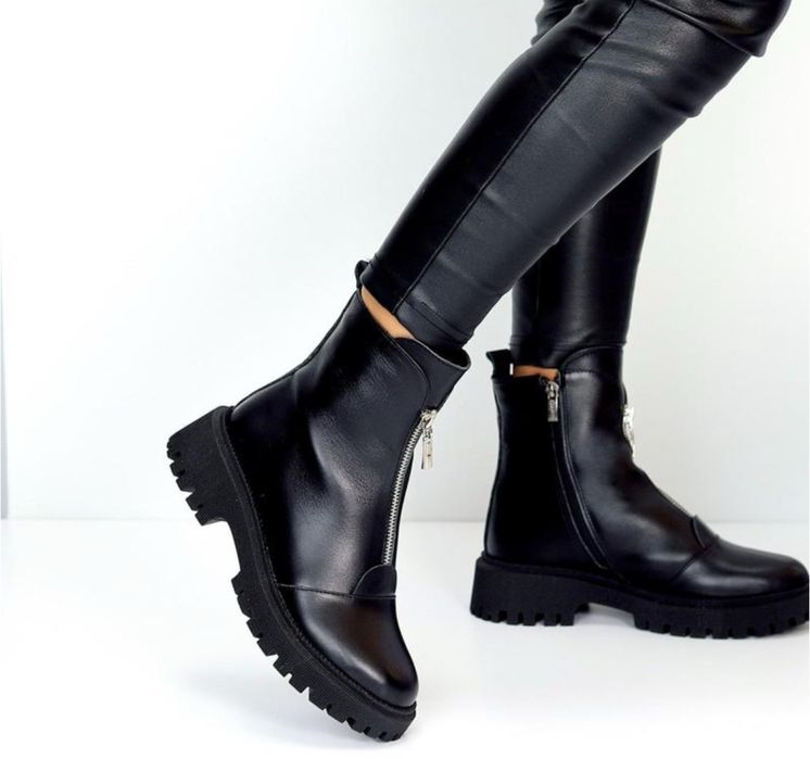 Зимові шкіряні черевики