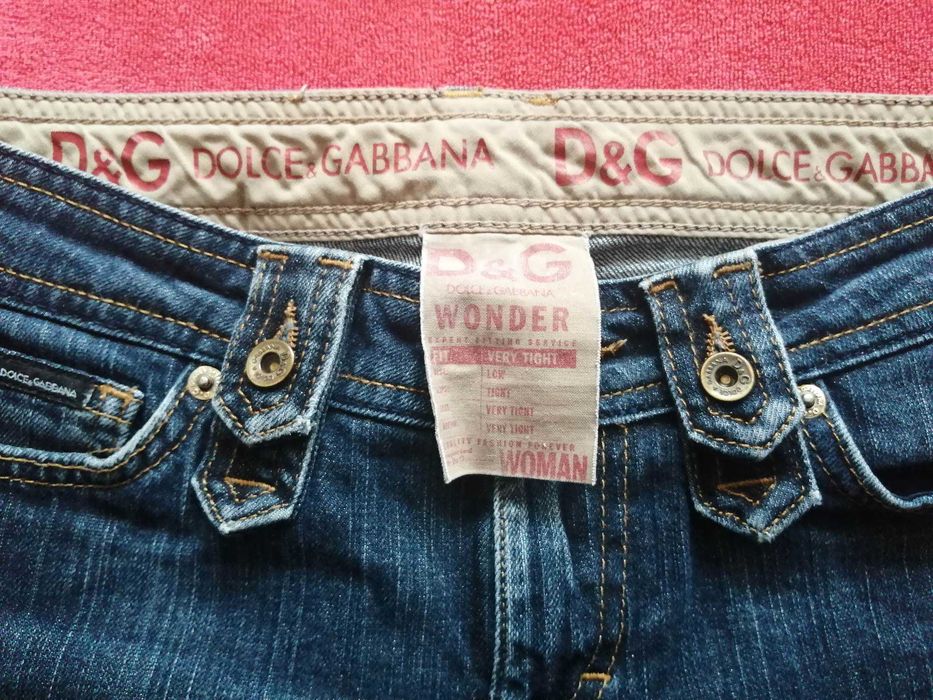 DOLCE GABBANA Wonder Woman Jeans 7/8 Spodnie Damskie W 26 Very Tight
