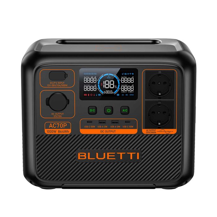 BLUETTI AC70P 1000W/864Wh