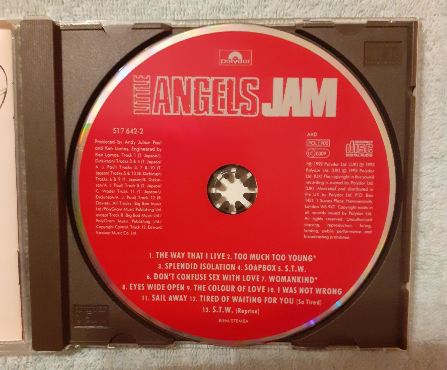 Little Angels ‎– Jam (CD)(Hard Rock)