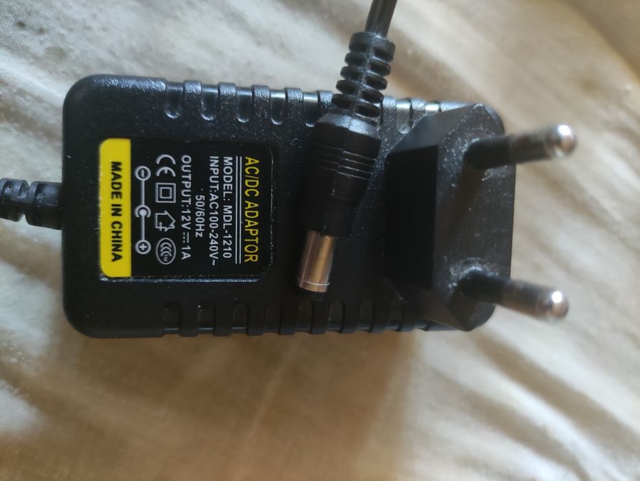 Блок питания 12V 1A - БП (12 В, 1А) - Новый + переходник