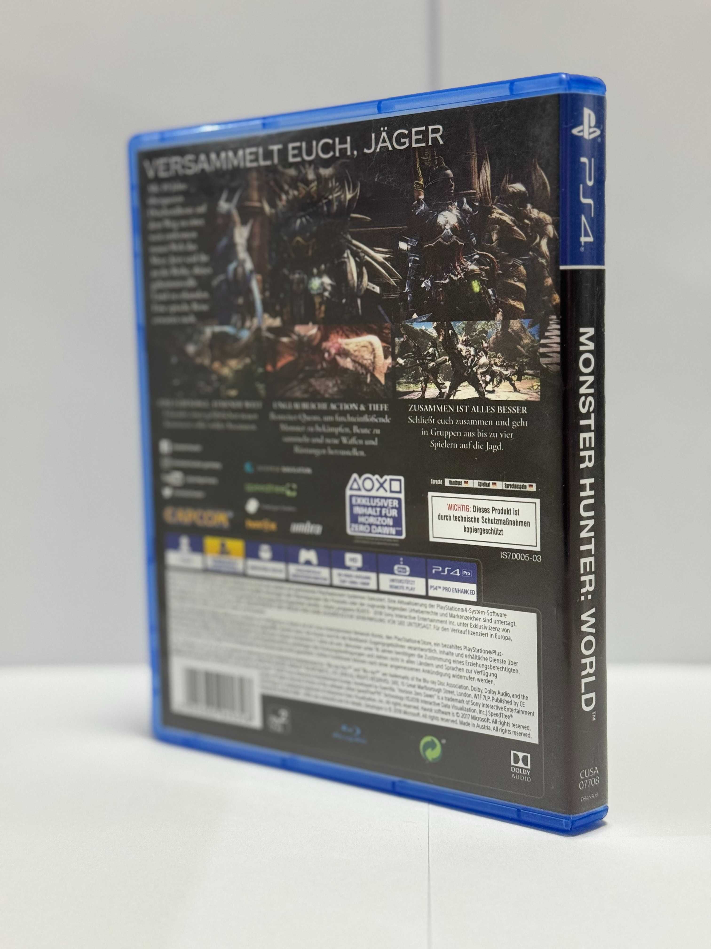 Gra Capcom-Europe MONSTER HUNTER: WORLD na PS4, bdb stan!