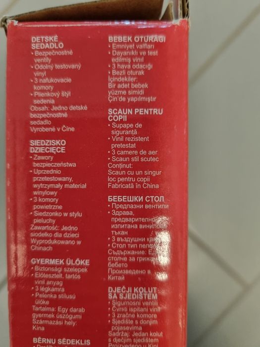 Siedzisko dziecięce do wody