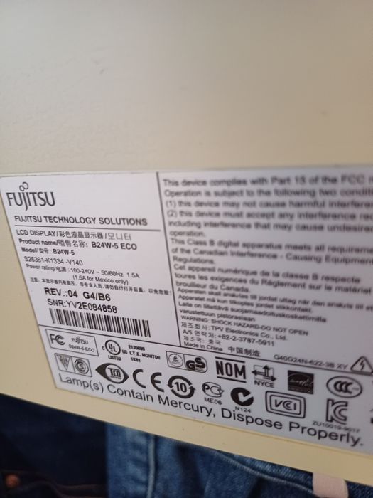 Монитор Fujitsu B24W-5 Eco