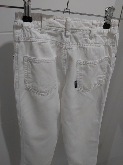 Przepiękne Białe spodnie 128 cm. Jak NOWE