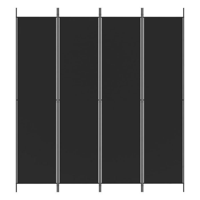 Vidaxl Parawan 4-Panelowy, Czarny, 200X220 Cm, Tkanina