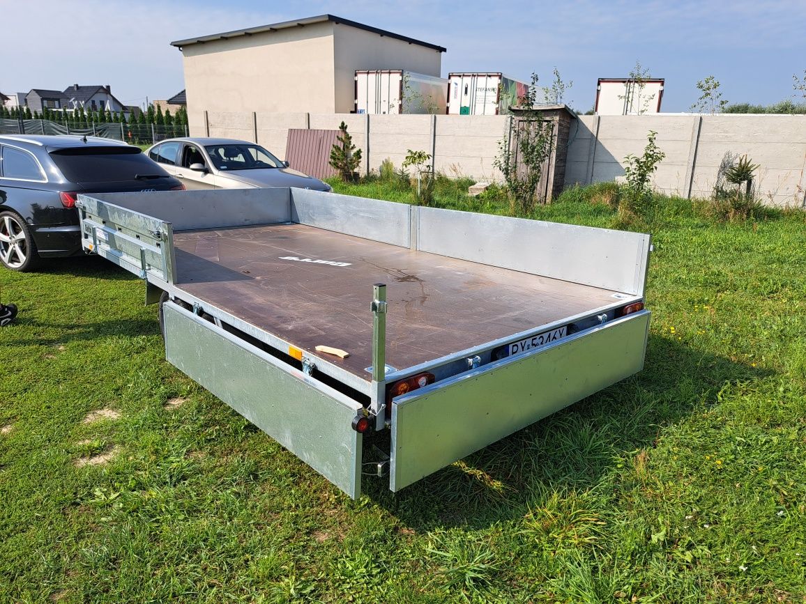 Wynajem przyczepa lekka Kat.B 750kg Platforma. 4 x 2 wypożyczenie