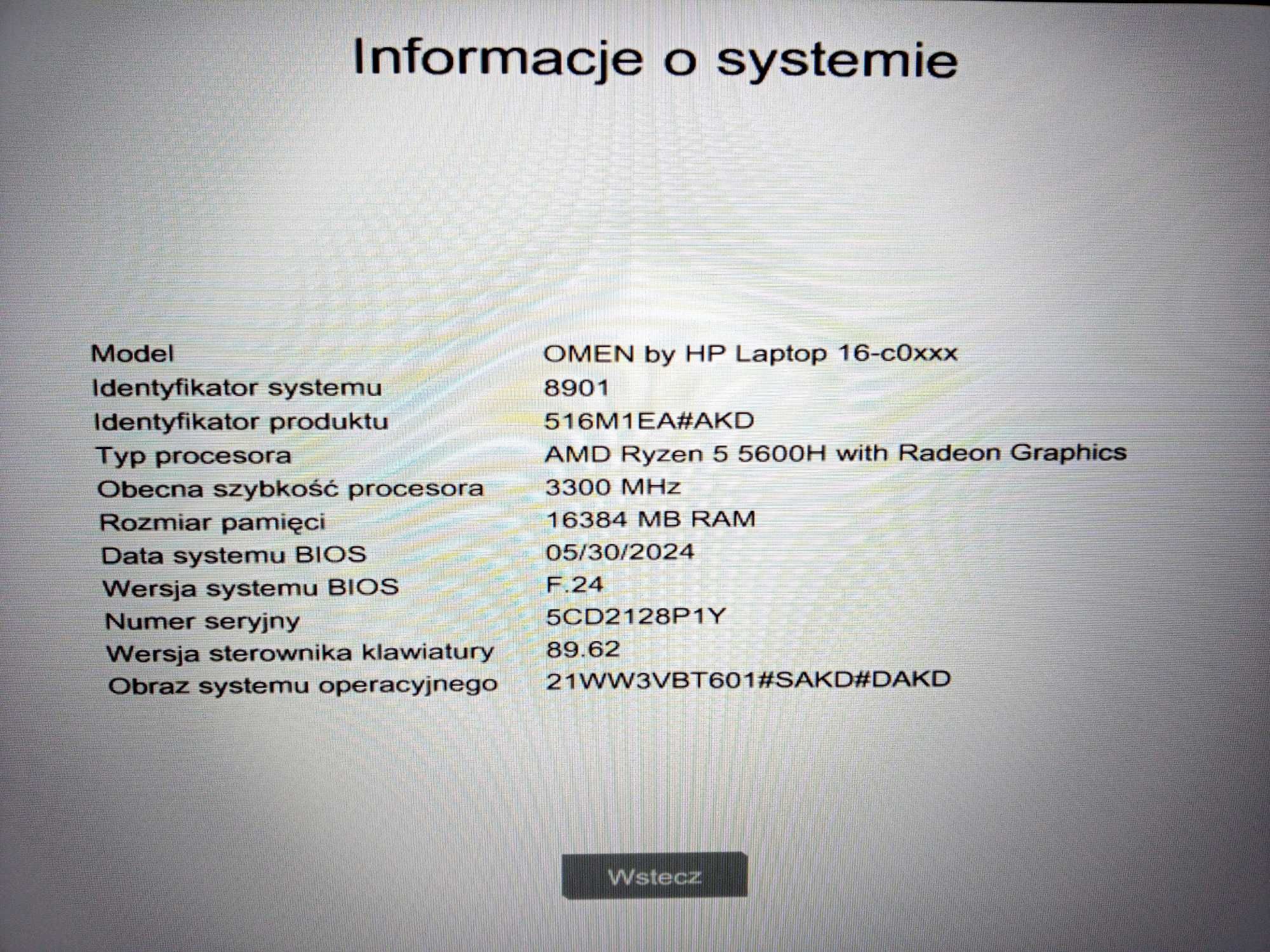 Lombardowski. Laptop gamingowy HP OMEN 16-c0220NW BDB stan