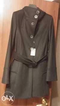 Женское пальто новое, чёрное, размер 42
