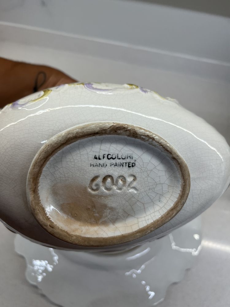 Jarro e bacia de porcelana