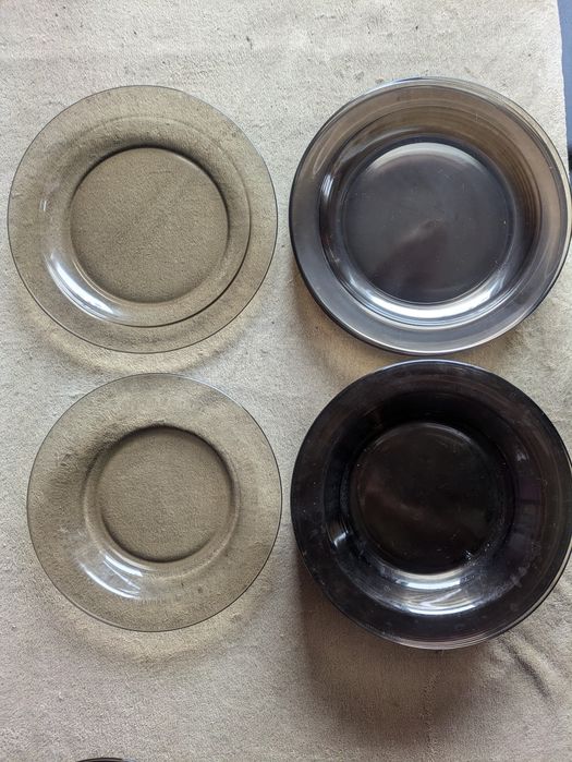 Zastaw obiadowy Arcoroc France ciemne szkło