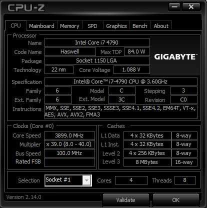 Płyta główna Gigabyte GA-Z97X-Gaming GT + Intel Core i7 4790+16 GB RAM