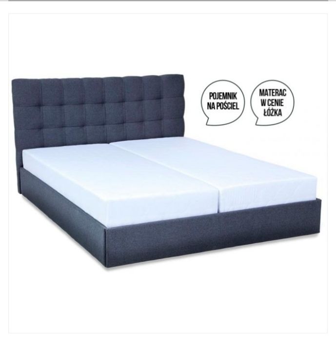 Łóżko łoże trio z materacem i pojemnik na pościel 220x160