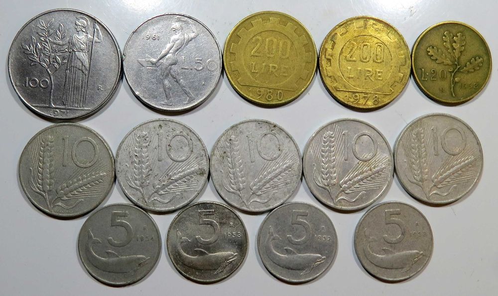 Lote Italia 14 Moedas - Apenas 3,00€