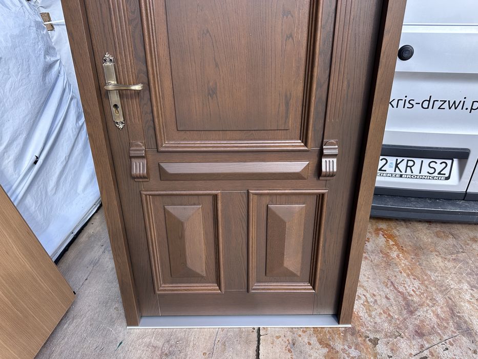 Drzwi zewnętrzne drewniane OD RĘKI dębowe dostawa montaż cała Polska