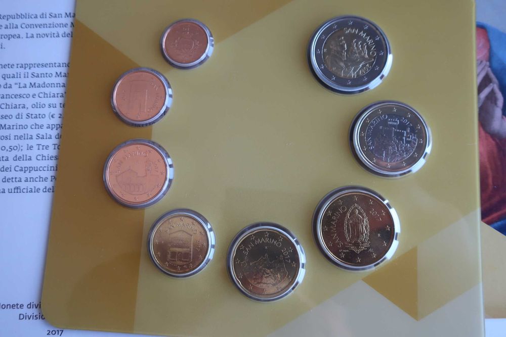 Carteira Moedas EURO Coins - SÃO MARINO (Vários Anos)