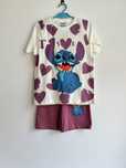 Komplet dziewczęcy stitch t-shirt spodenki