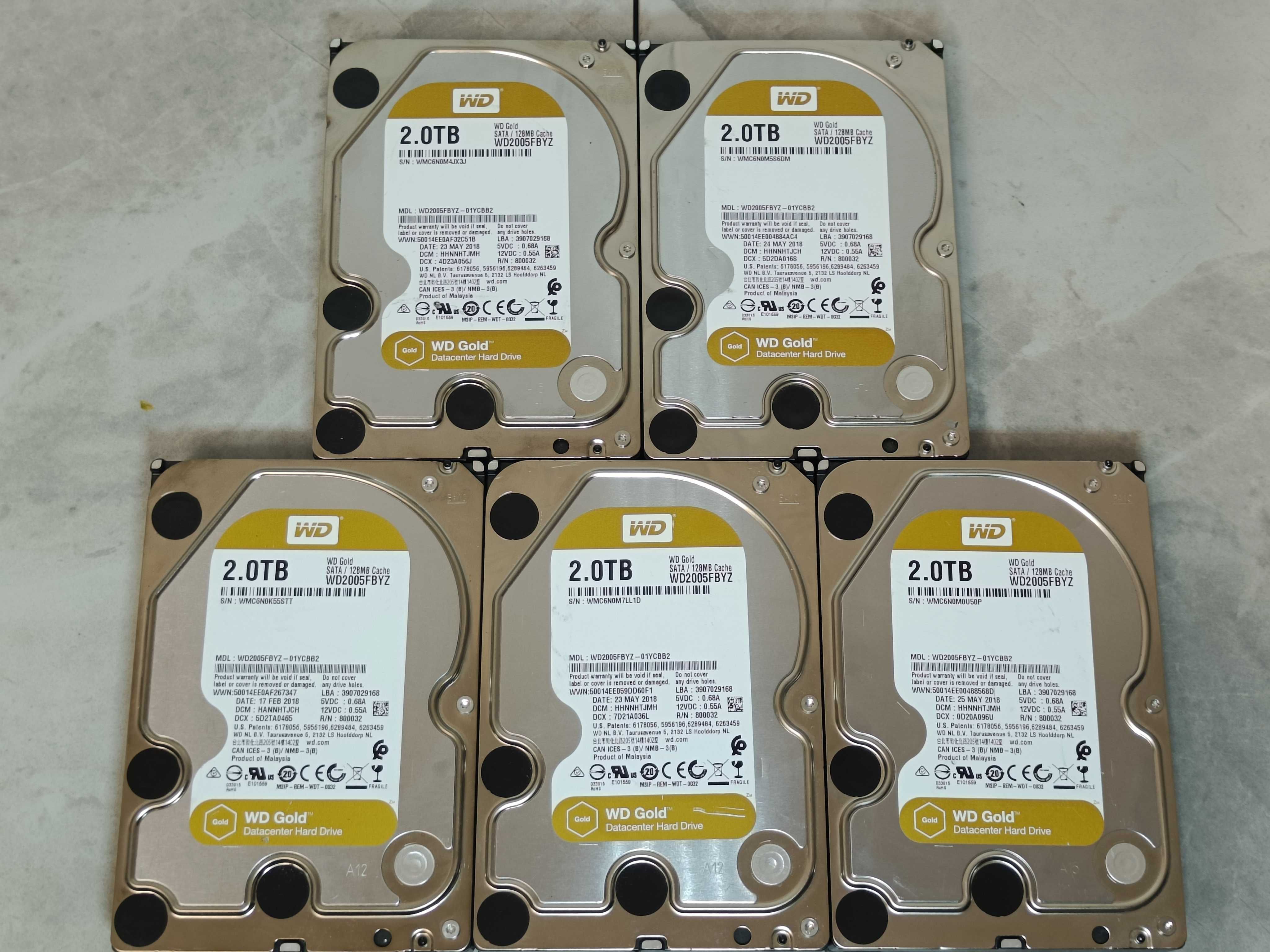 Хард Диск HDD Western Digital GOLD 2 TB 7200RPM 128mb CASH WD2005FBYZ