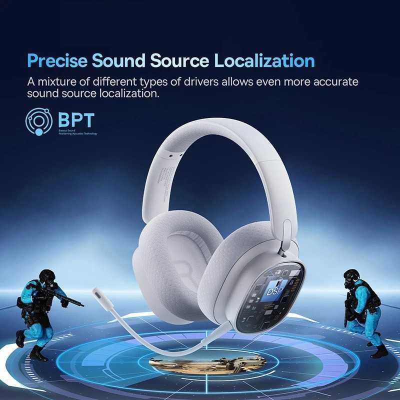 Бездротові геймерські навушники Baseus AeQur GH02 Gaming White
