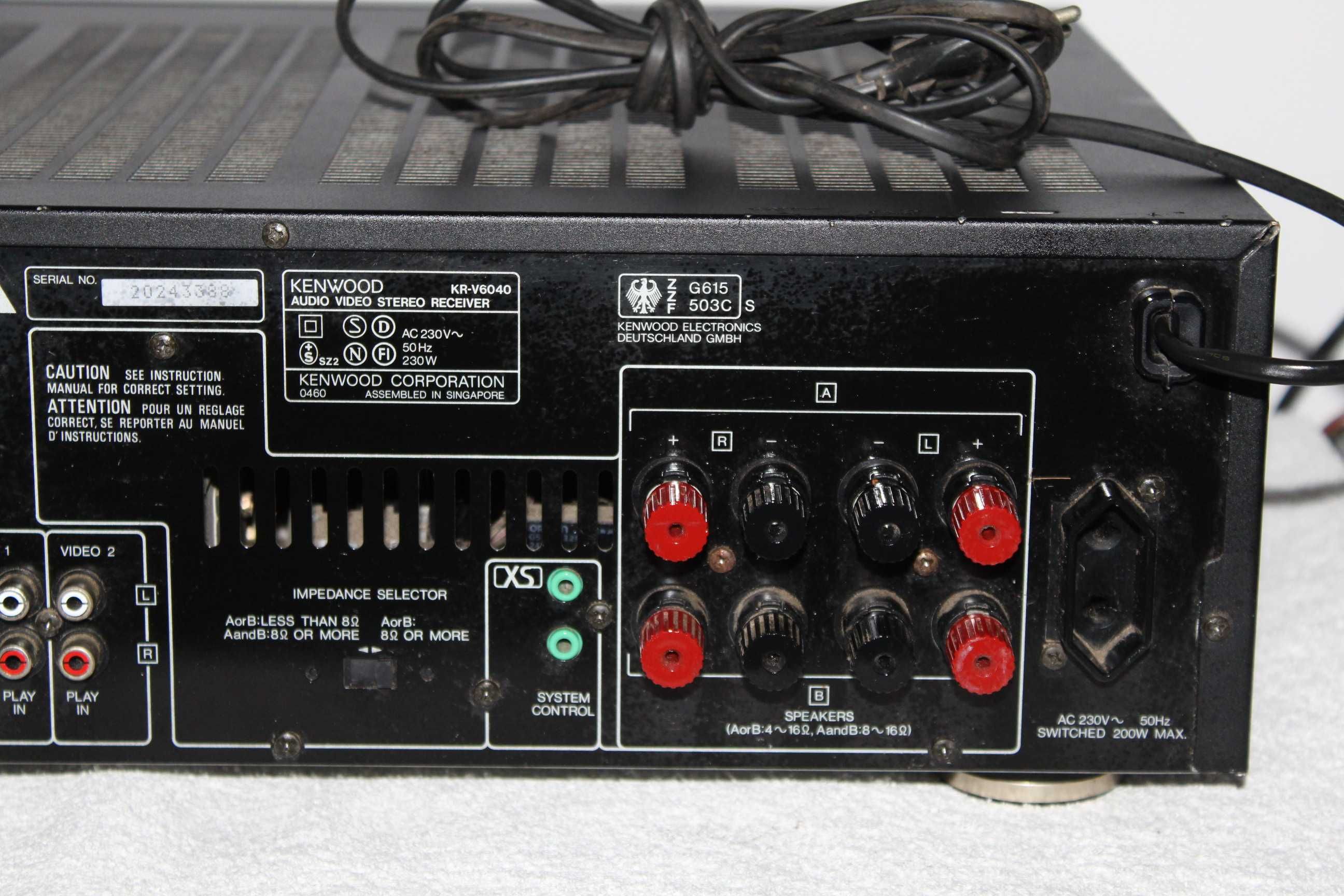 KENWOOD KR-V6040 Mocny amplituner wzmacniacz stereo hi-fi Wysyłka