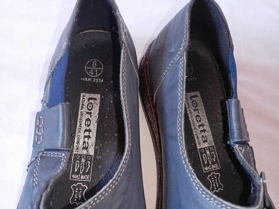 Loretta półbuty roz. 41 - dł. wkł.26,4 cm- skóra- super stan.