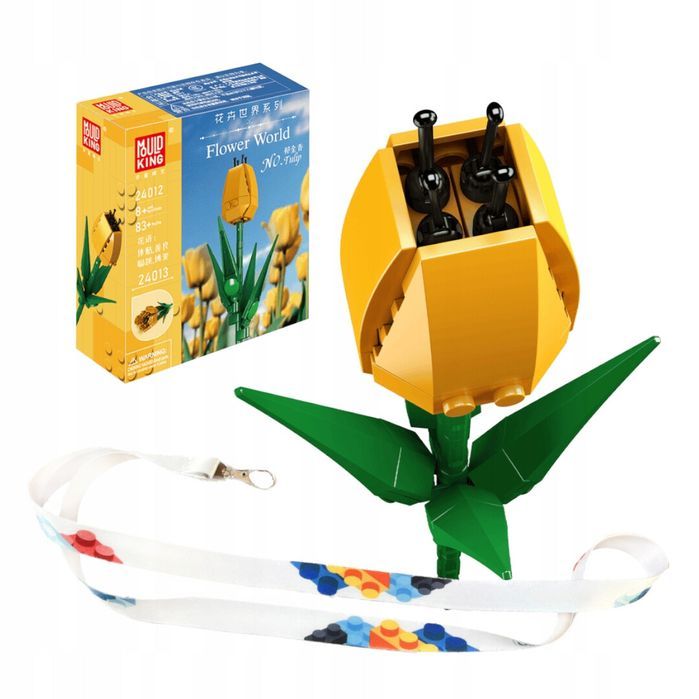 Klocki 83 el. Tulipan bud mały kwiat dekoracja Mould King 24012