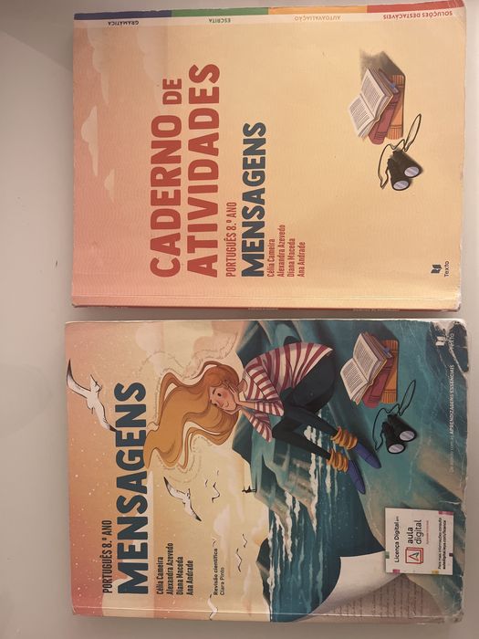Livro e Caderno de atividades português 8 ano