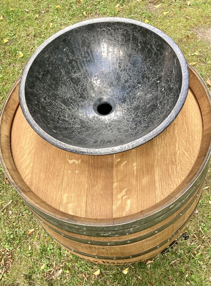 Szafka łazienkowa drewniana dębowa z beczki po winie whysky