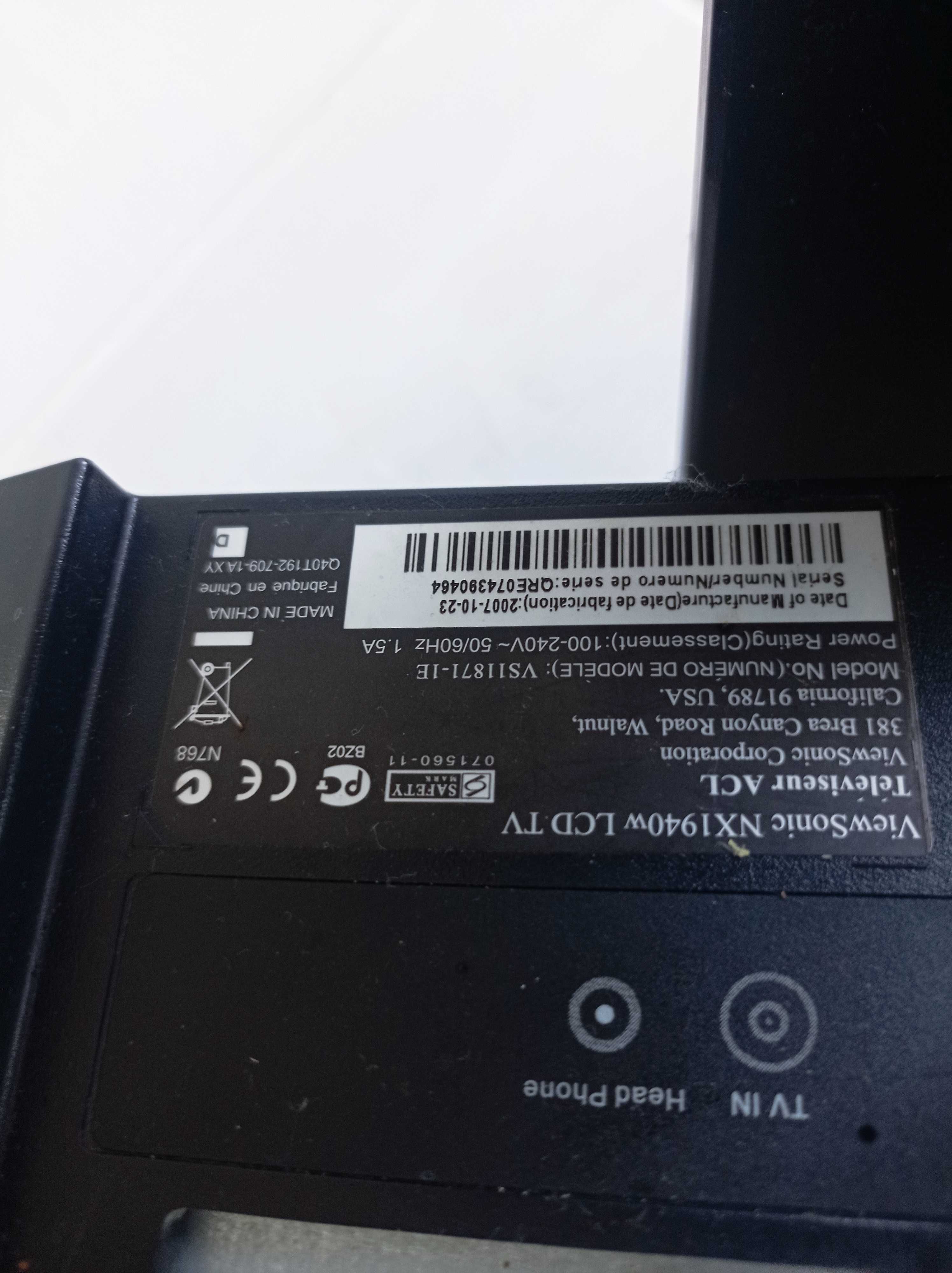 Продаю телевизор View Sonic nx1940 w