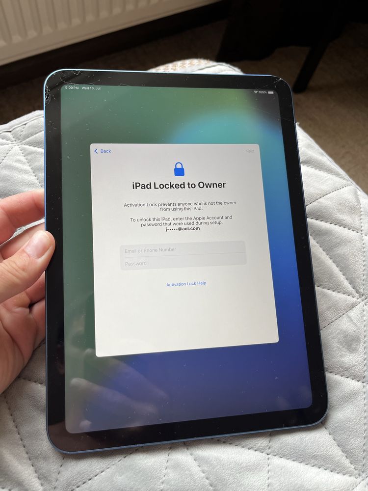 Apple iPad 10 A2696 256Gb icloud як донор