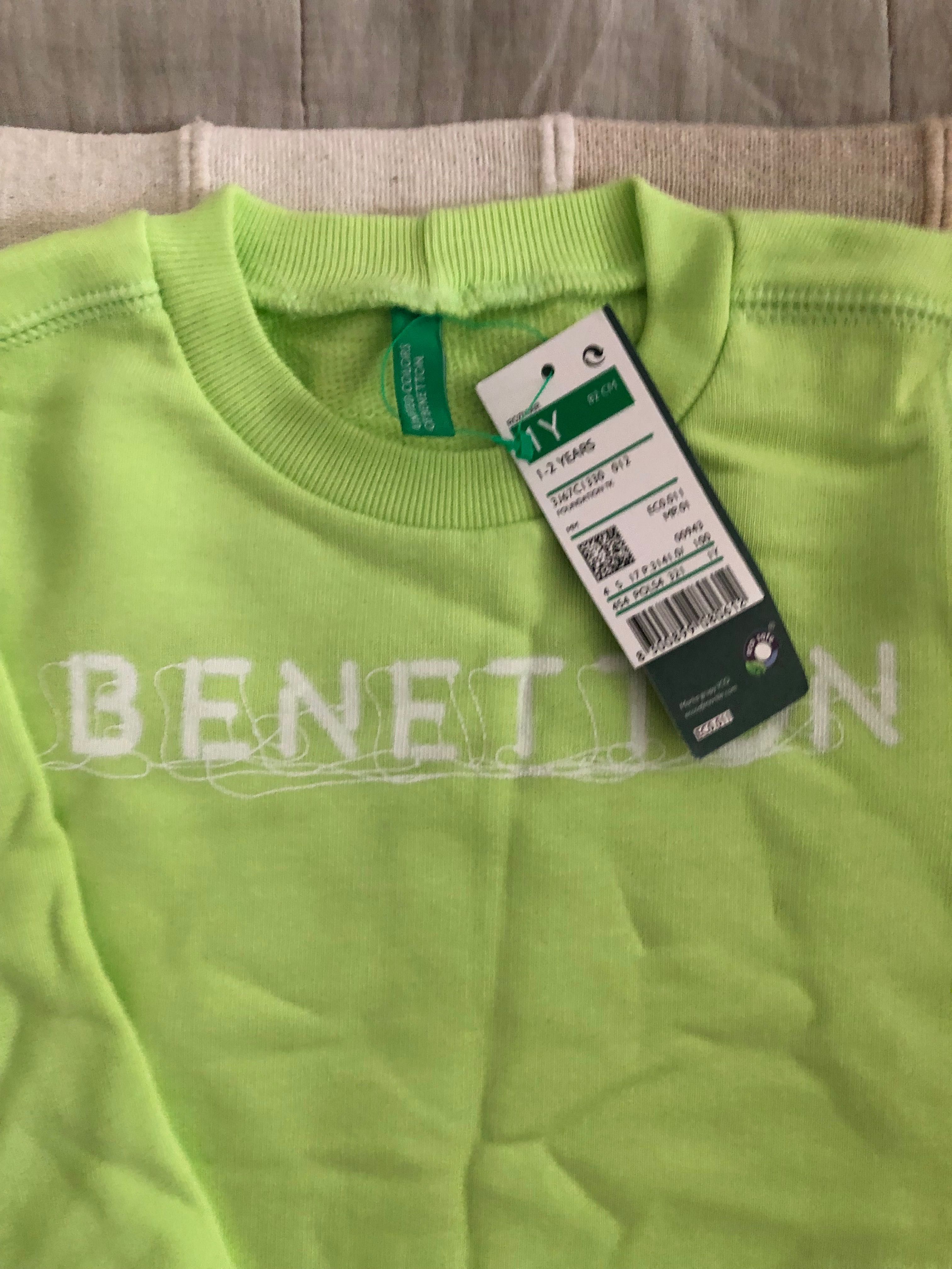 Nowa piękna bluza benetton na 1 rok dla chłopca