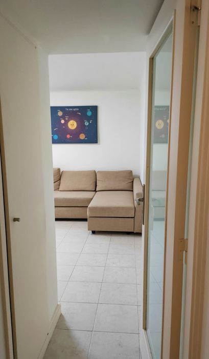 IKEA Sofá-cama de canto c/arrumação bege em bom estado