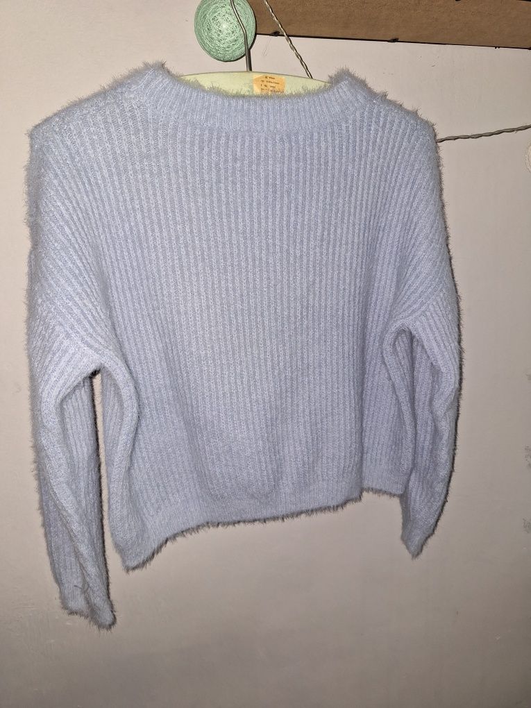 Sweter sweterek baby blue błękitny s kardigan