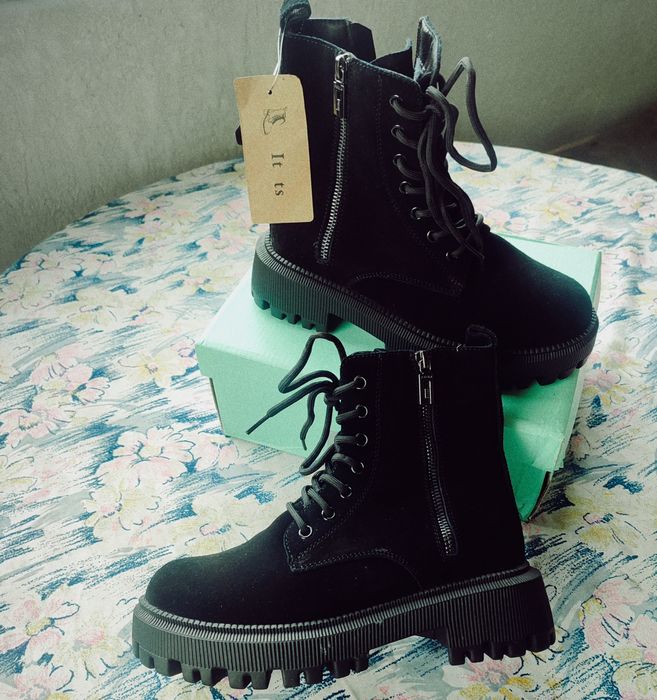 НОВІ зимові шкіряні черевики 37р