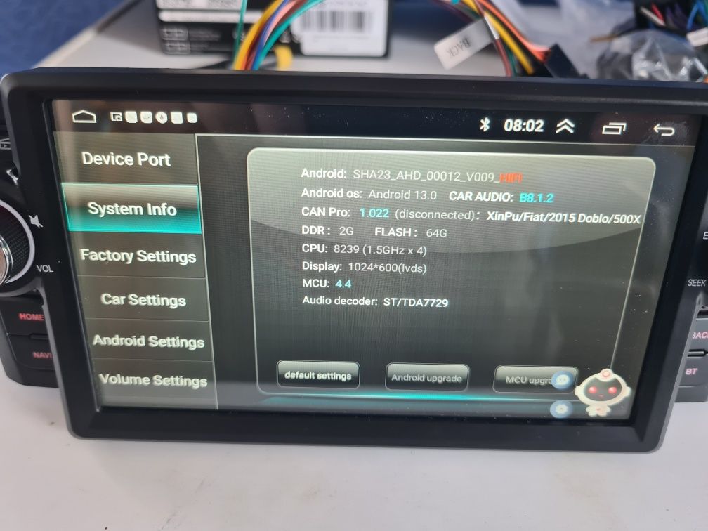 Магнитола FIAT Punto, Linea 2007-2013 
Grande Punto 2007-2012 Android
