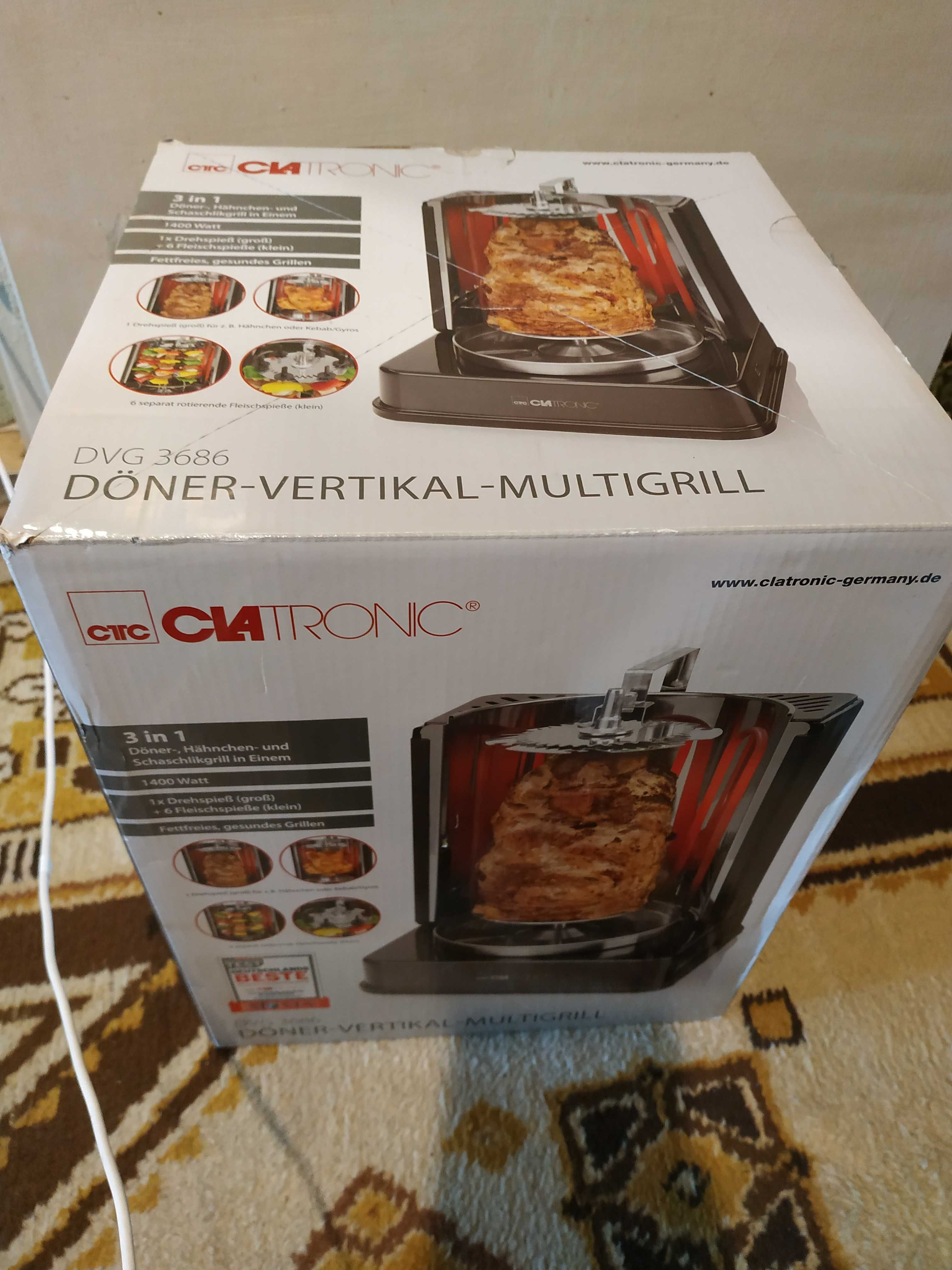 Pionowy grill, kebab Clatronic DVG 3686