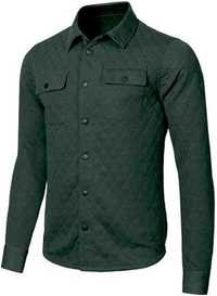 Nowa koszula męska / bluza pikowana / długi rękaw / zielona R-L !671!