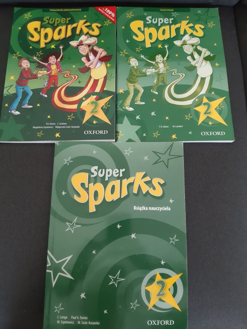 Super Sparks 2, Oxford,  podręcznik, zeszyt ćwiczeń i książka nauczyci