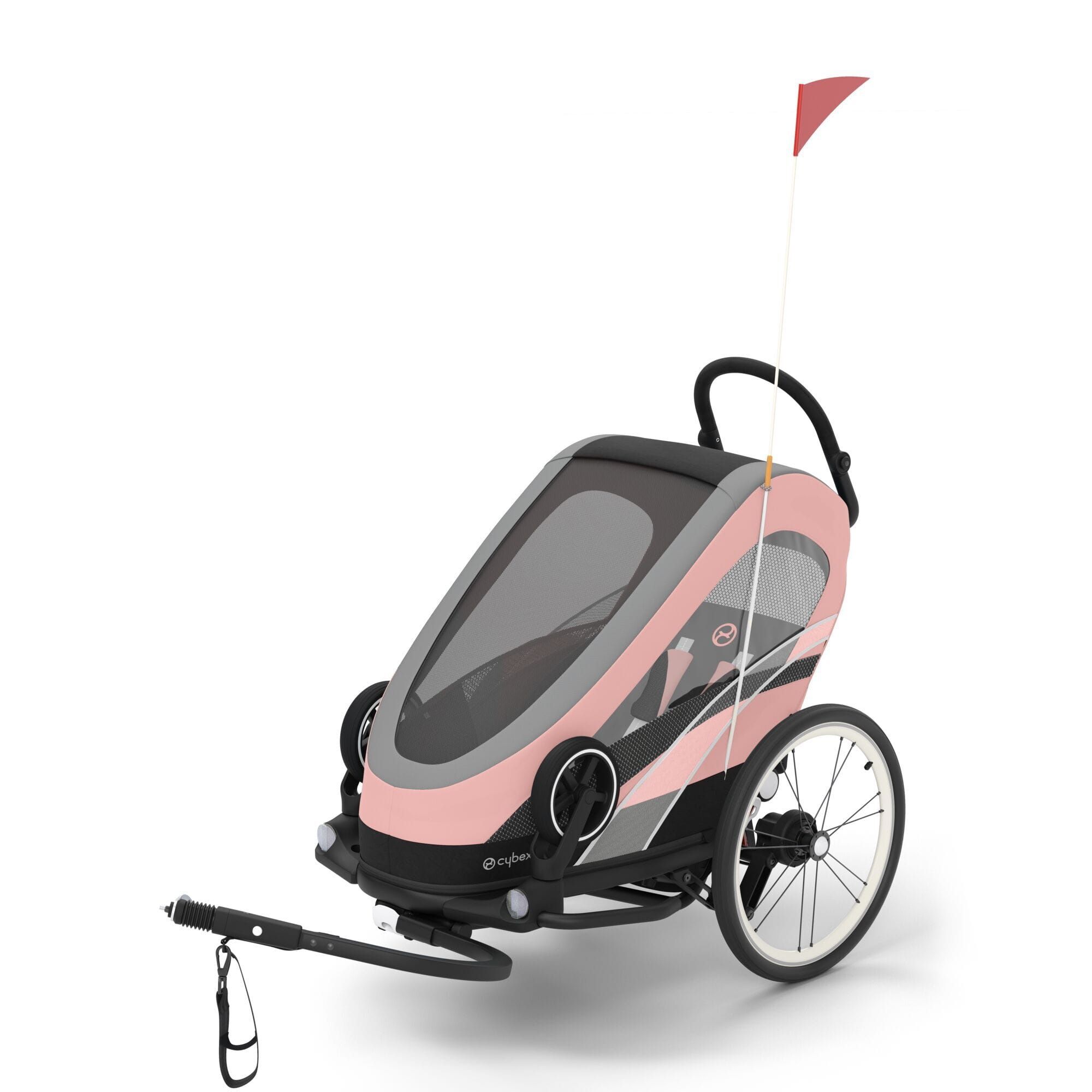 Cybex Zeno Bike Light Pink wózek przyczepka rowerowa pojedyncza