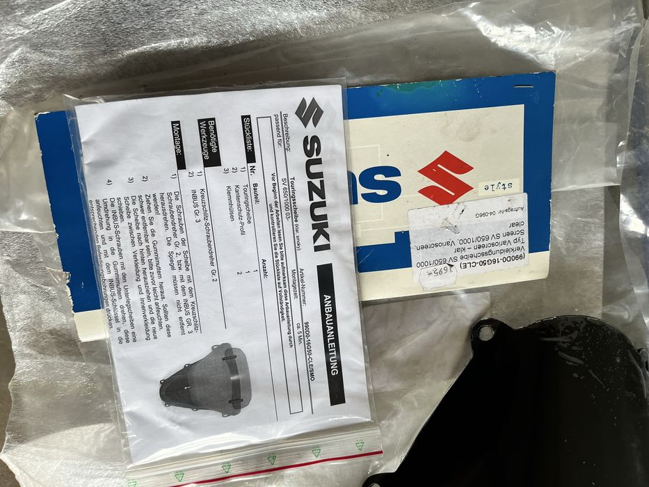 Suzuki sv 650 sv 1000 owiewka wysoka czasza szybka