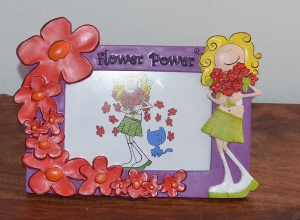 Moldura Menina – Flower Power – Fotos 10 x 15 cm – 2 modelos