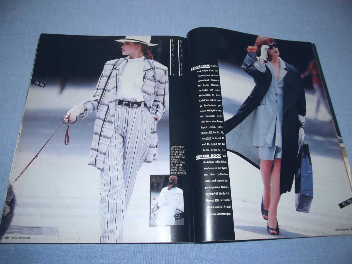 Burda International Wiosna 1987 moda szycie wykroje