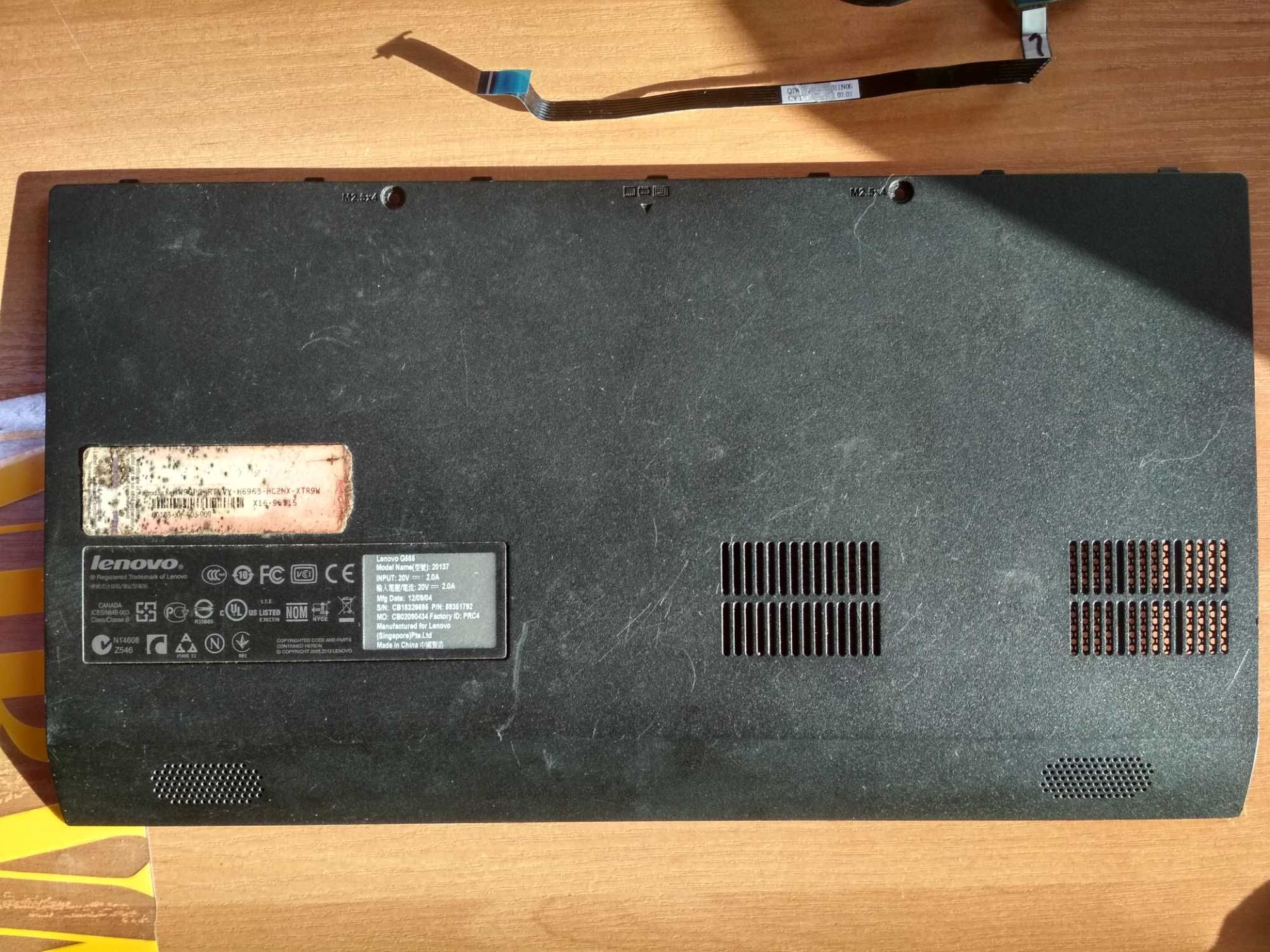 Lenovo G585 разборка