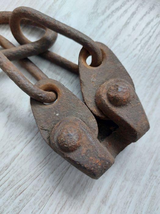 Stary bloczek łańcuch cięgno do liny czasy PRL
