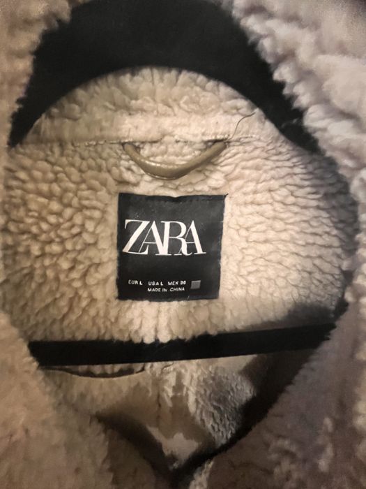 Дубленка zara куртка зимова