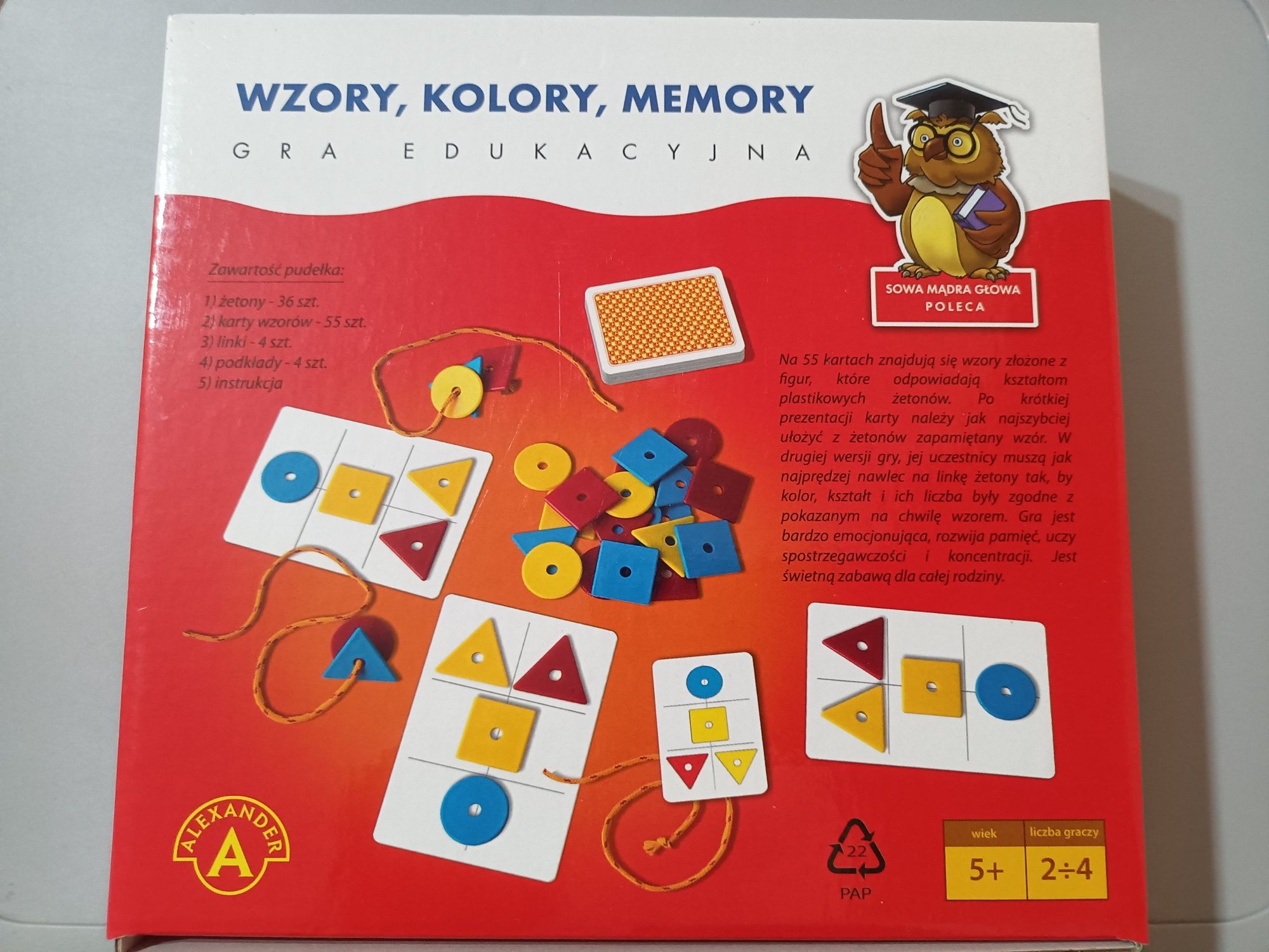 Alexander Gra edukacyjna wzory kolory memory pamięć logiczna
