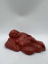 Śmiejący się Budda czerwony vintage figurka B41/42622